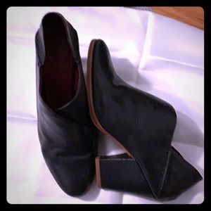 Black leather booties - 3 inch heel